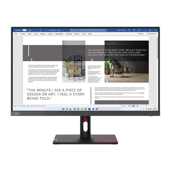 Écran 27" Full HD Lenovo ThinkVision S27i-30 (63DFKAT4EU)