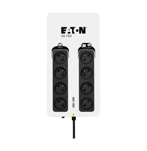 Onduleur Off-Line UPS Eaton 3S gén2 - 420 W / 700 VA - 8 prises FR + 2 USB (3S700F)
